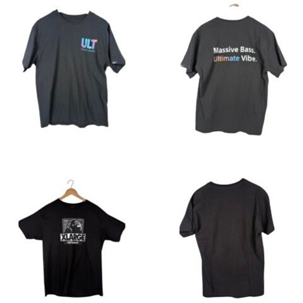 Sony ULT Power Sound T-Shirt + Roland Audio Mens Large Black T Shirt Bundle